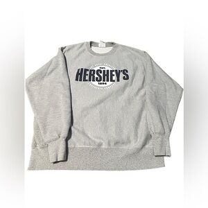 Champion Reverse Weave Hershey’s Gray Crewneck Sweatshirt XL Vintage Style Promo